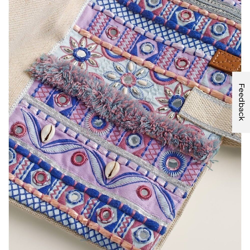 Chico's- Mosaic Print Tote Canvas Embroidered - Picture 5 of 10